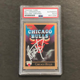 1990 Skybox Team Checklist Card #331 Bill Wennington Signed Card PSA Slabbed Bulls