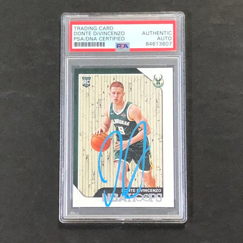 2018-19 NBA Hoops #246 DONTE DIVINCENZO Signed Card AUTO PSA/DNA Slabbed RC Bucks