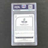 2019-20 NBA Hoops #220 Nassir Little Signed Rookie Card AUTO PSA Slabbed RC Blazers