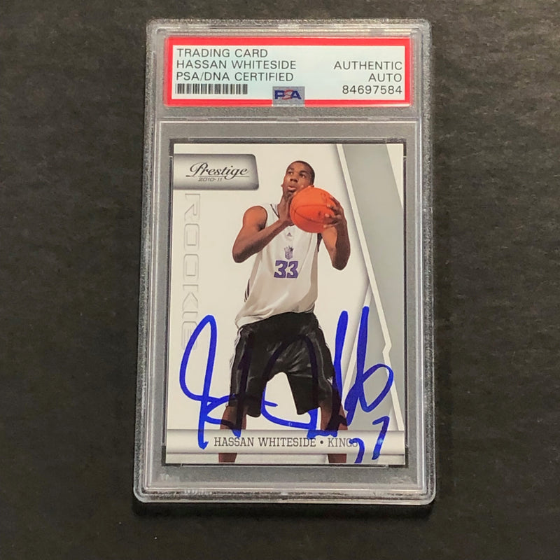 2010-11 Panini Prestige #183 Hassan Whiteside Signed Card AUTO PSA Slabbed RC Kings
