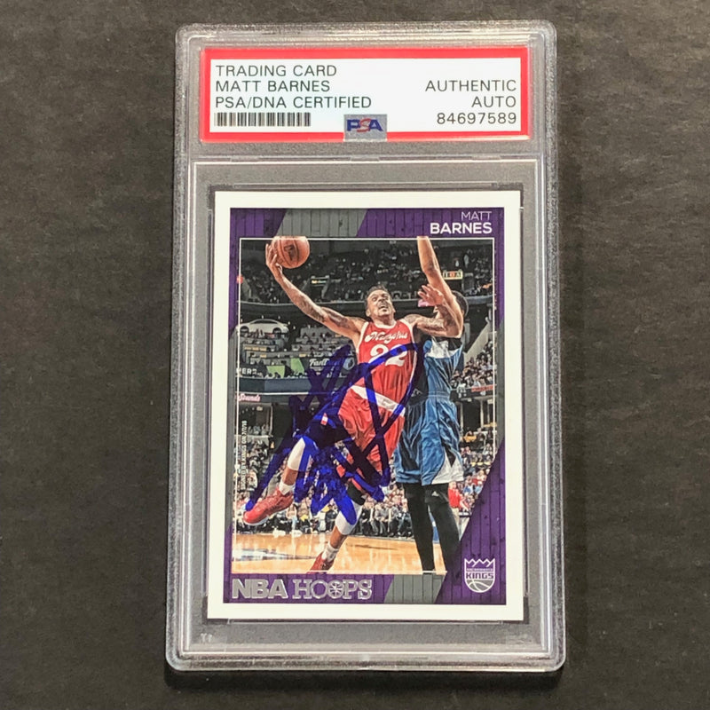 2016-17 Panini NBA Hoops #38 Matt Barnes Signed Card AUTO PSA Slabbed Kings