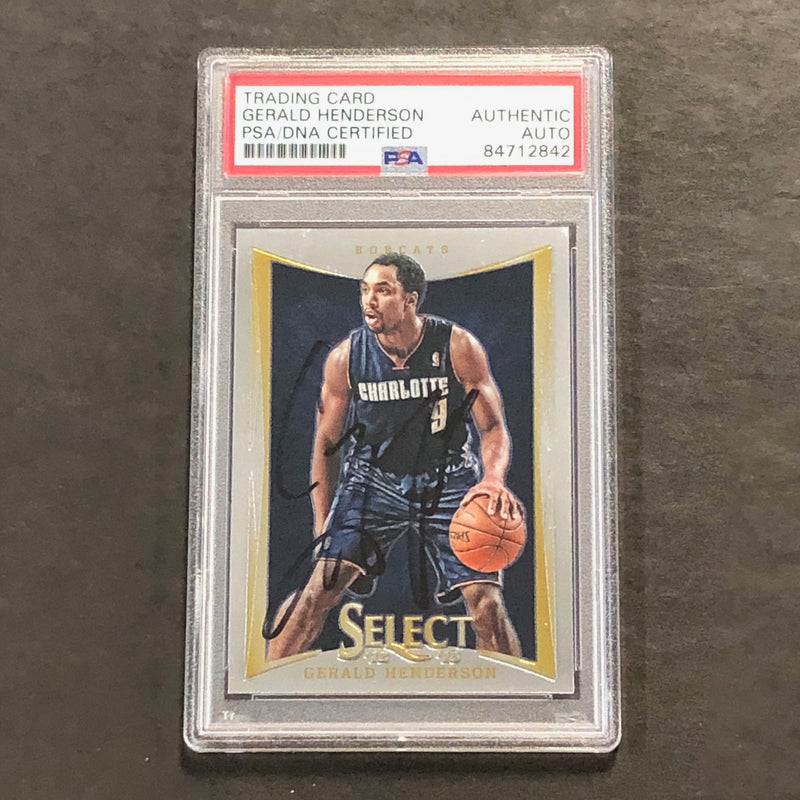 2012-13 Panini Select #18 Gerald Henderson Signed AUTO PSA Slabbed Bobcats