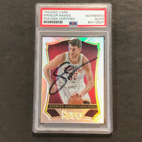 2013-14 Panini Select #76 Spencer Hawes Signed Card AUTO PSA/DNA Slabbed Cavaliers