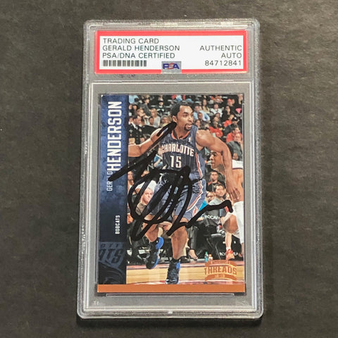 2012-13 Panini Threads #13 Gerald Henderson Signed AUTO PSA Slabbed Hornets