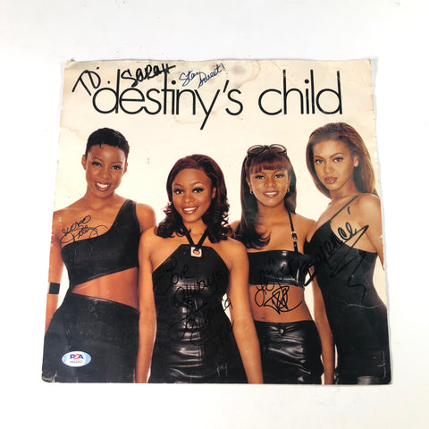 Destiny's Child Signed poster PSA/DNA Autographed Beyonce Destinys Vinyl Cover