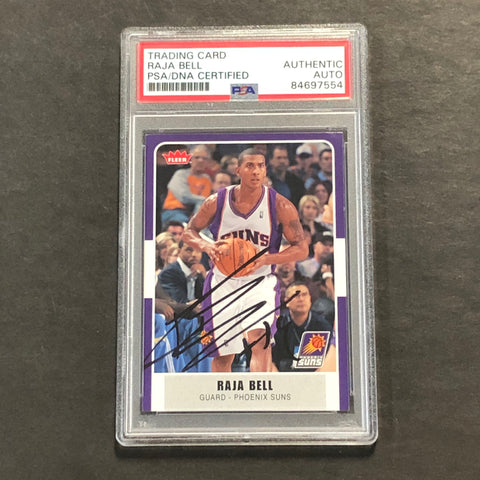 2007-08 Fleer Basketball #193 Raja Bell Signed Card AUTO PSA Slabbed Suns