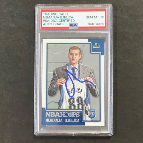 2015-16 NBA Hoops #284 Nemanja Bjelica Signed Card AUTO 10 PSA/DNA Slabbed RC Timberwolves