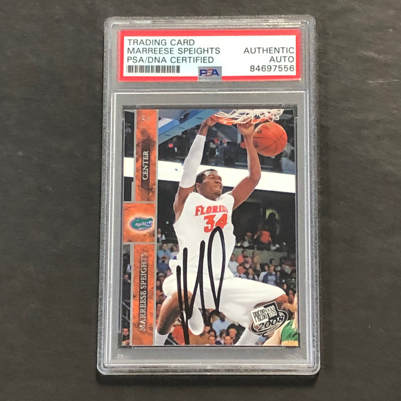 2007-08 PressPress Basketball #31 MARREESE SPEIGHTS Signed Card PSA Slabbed RC Florida