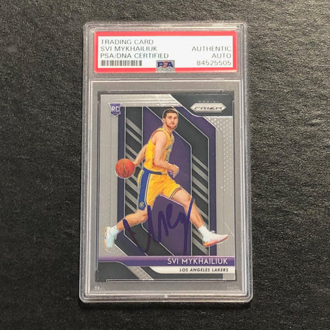 2018-19 Panini Prizm #274 Svi Mykhailiuk Signed Card AUTO PSA Slabbed RC Lakers