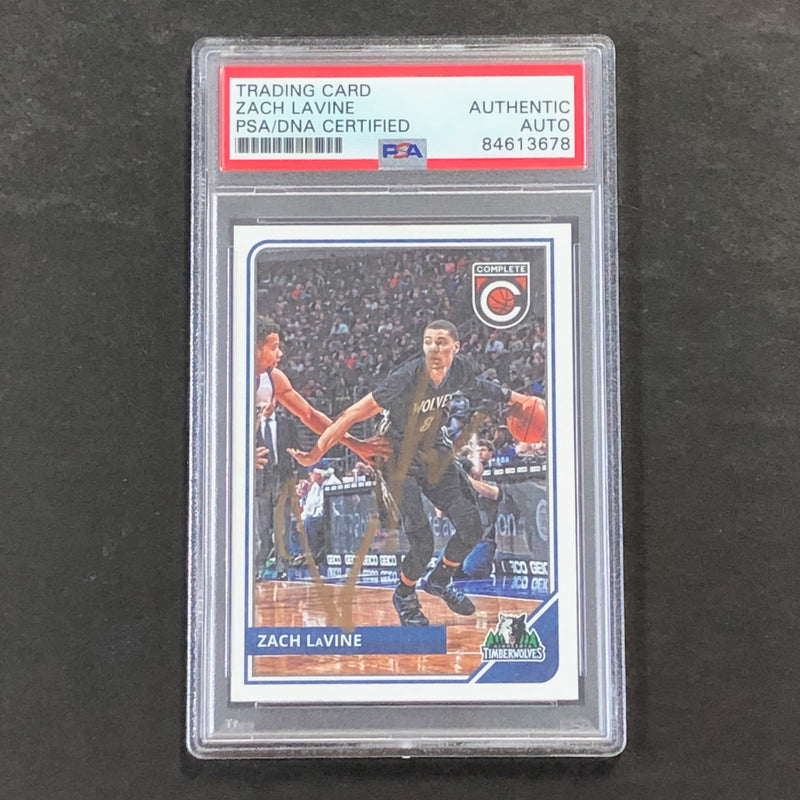 2015-16 Panini Complete #87 Zach LaVine Signed Card AUTO PSA Slabbed Minnesota Timberwolves