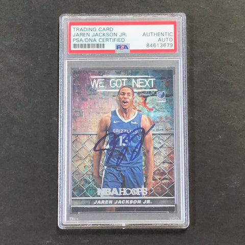 2018-19 NBA Hoops We Got Next #WGN-4 Jaren Jackson Jr. Signed Card AUTO PSA Slabbed RC Grizzlies