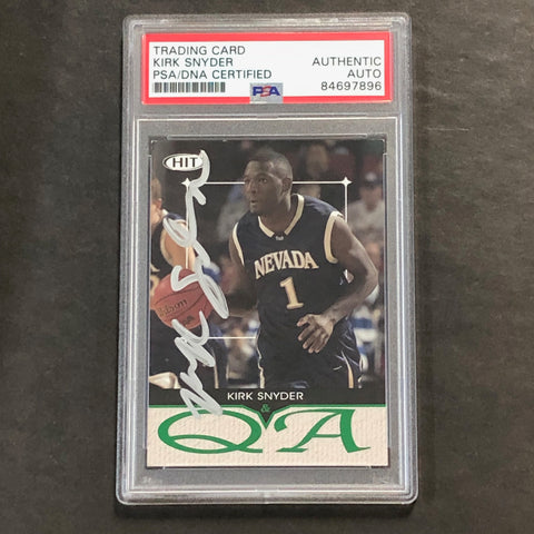 2003-04 HIT #Q16 Kirk Snyder Signed Card AUTO PSA Slabbed Nevada