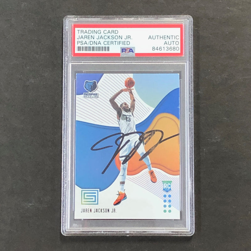 2018-19 Panini Status #4 Jaren Jackson Jr. Signed Card AUTO PSA Slabbed RC Grizzlies