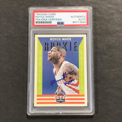 2012-13 Panini Past & Present #188 Royce White Signed Rookie Card PSA Slabbed Rockets