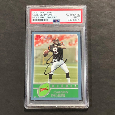 2003 Topps Rookie Card #311 Carson Palmer Signed Card PSA Auto Slabbed Bengals