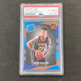 2017-18 Donruss Rated Rookie #182 John Collins Signed Card AUTO PSA/DNA Slabbed Hawks RC