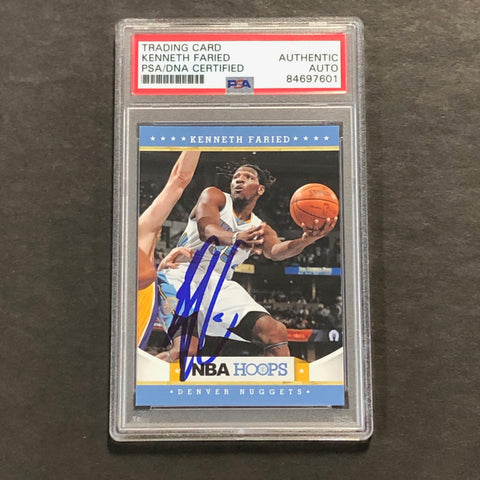 2012-13 NBA Hoops #242 Kenneth Faried Signed AUTO PSA Slabbed Nuggets