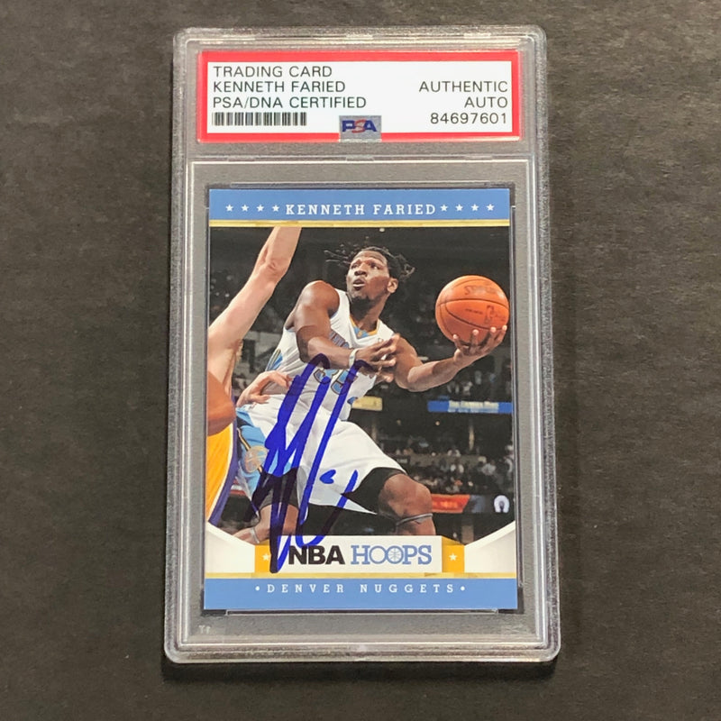 2012-13 NBA Hoops #242 Kenneth Faried Signed AUTO PSA Slabbed Nuggets