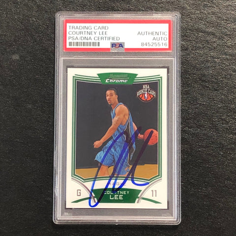 2008-09 Bowman Chrome #131 Courtney Lee Signed Card AUTO PSA Slabbed RC Magic