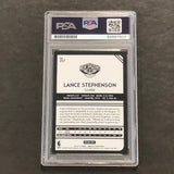 2016-17 Panini Complete #257 Lance Stephenson Signed Card AUTO PSA Slabbed Pelicans