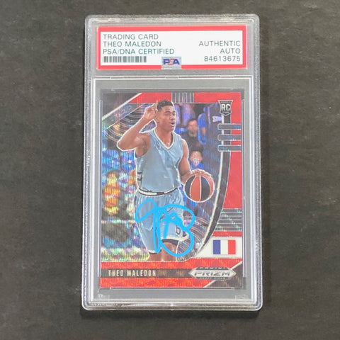 2020-21 Panini Prizm Draft Picks #57 Theo Maledon Signed Card AUTO PSA Slabbed RC Thunder