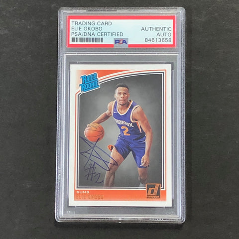 2018 Donruss Rated Rookie #159 Elie Okobo Signed Rookie Card AUTO PSA Slabbed RC Suns