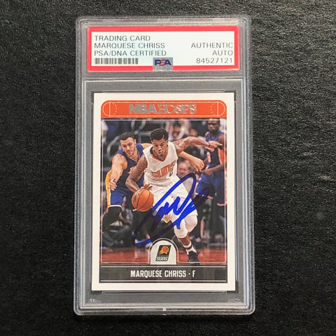 2017-18 NBA Hoops #202 Marquese Chriss Signed Card AUTO PSA Slabbed Suns