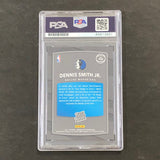 2017-18 Donruss Optic Shock #192 Dennis Smith Jr. Signed Card AUTO PSA Slabbed Mavericks