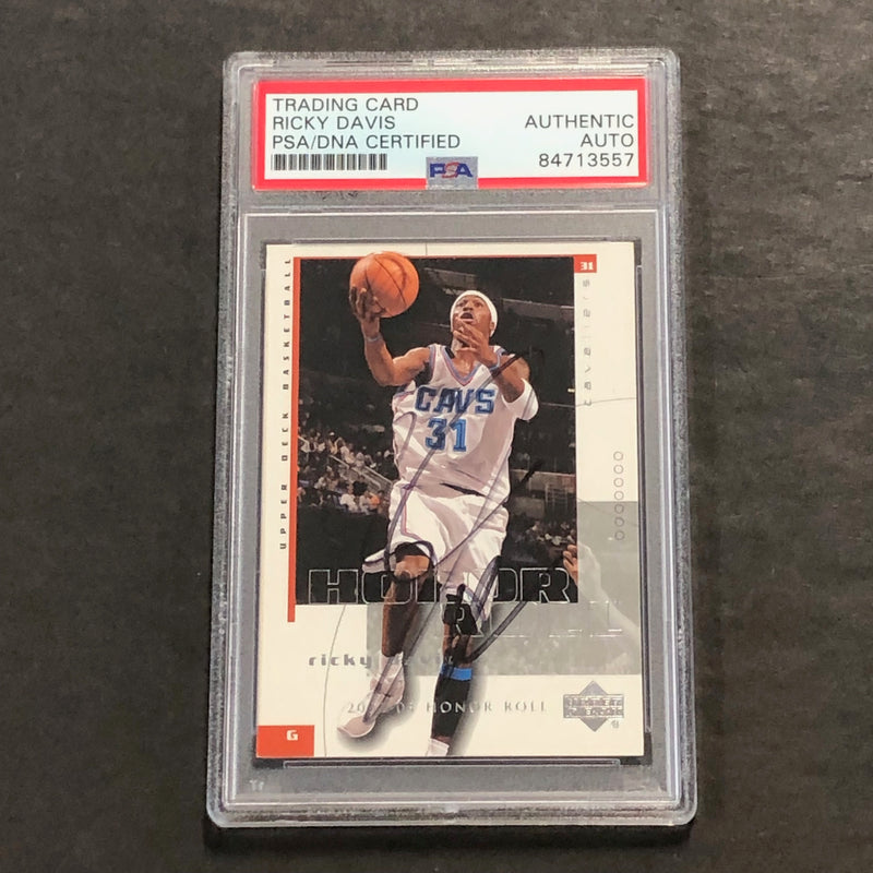 2002-03 Upper Deck Honor Roll #12 Ricky Davis Signed Card AUTO PSA Slabbed