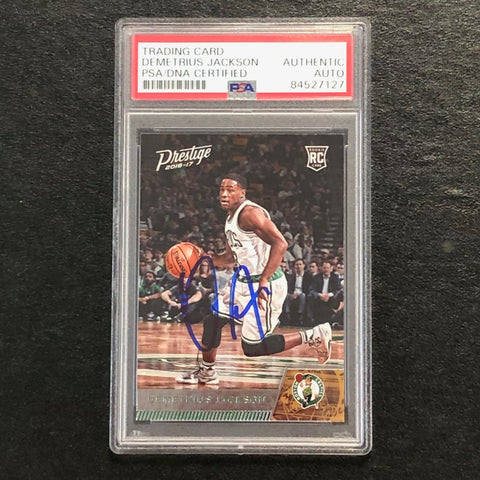 2016-17 Panini Prestige #188 Demetrius Jackson Signed Card AUTO PSA/DNA Slabbed Celtics