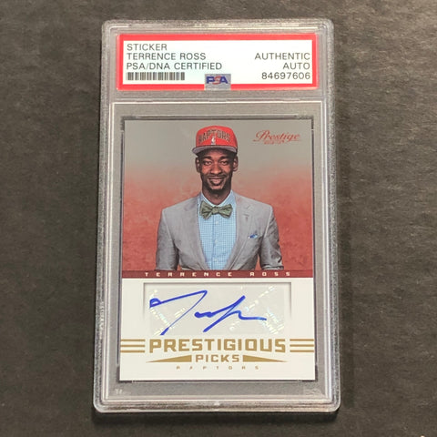 2012-13 Panini Prestige #52 Terrence Ross Signed Card AUTO PSA/DNA Slabbed Raptors