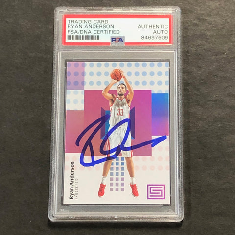 2017-18 Panini Status #73 Ryan Anderson Signed Card AUTO PSA Slabbed Rockets