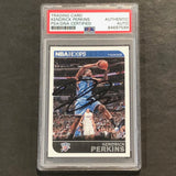 2014-15 Panini NBA Hoops #232 Kendrick Perkins Signed Card AUTO PSA/DNA Slabbed Thunder