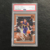 2017 Donruss #11 D'Angelo Russell Signed Card AUTO PSA Slabbed Nets