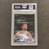 1998-99 Skybox Thunder #68 Calbert Cheaney Signed Card PSA Slabbed Wizards