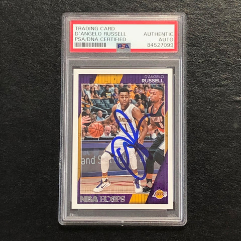 2016-17 NBA Hoops #70 D'Angelo Russell Signed Card AUTO PSA Slabbed Lakers