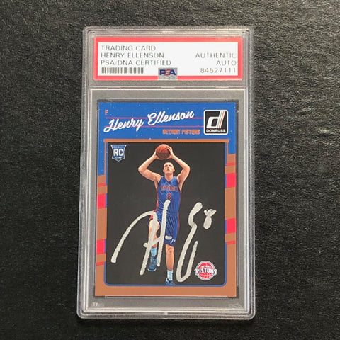 2016-17 Panini Donruss #165 Henry Ellenson Signed Card AUTO PSA Slabbed RC Rookie