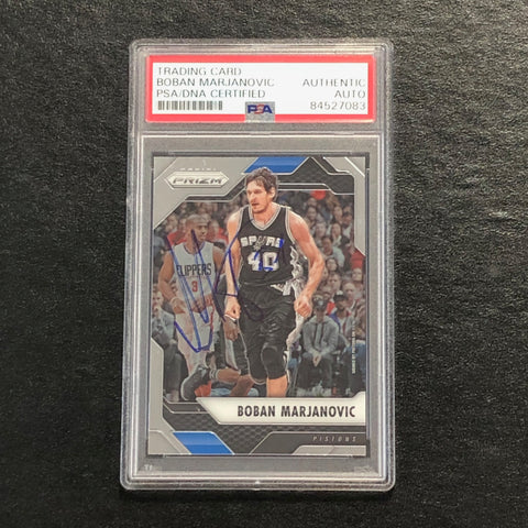 2016-17 Panini Prizm #206 Boban Marjanovic signed Auto Card PSA/DNA Slabbed Pistons