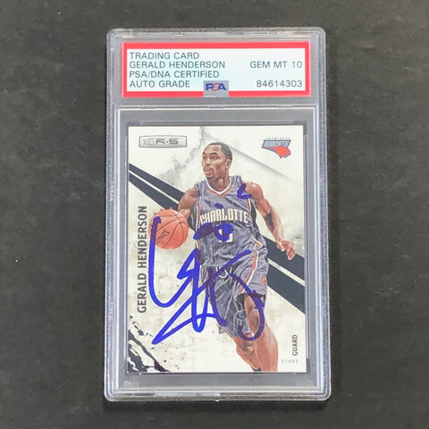 2010-11 Panini Rookies & Stars #37 Gerald Henderson Signed AUTO 10 PSA Slabbed Bobcats