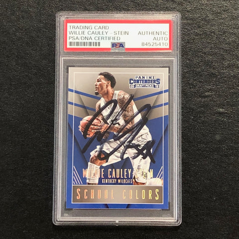 2015-16 Contenders Draft Picks #50 Willie Cauley-Stein Signed Card AUTO PSA Slabbed Kentucky