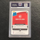 2018-19 DONRUSS RATED ROOKIE #196 Omari Spellman Signed Card AUTO PSA/DNA Slabbed RC Hawks