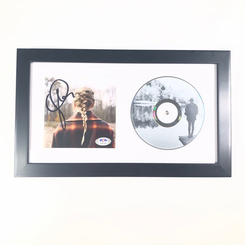 Taylor Swift Signed CD Cover Framed PSA/DNA Evermore Autographed