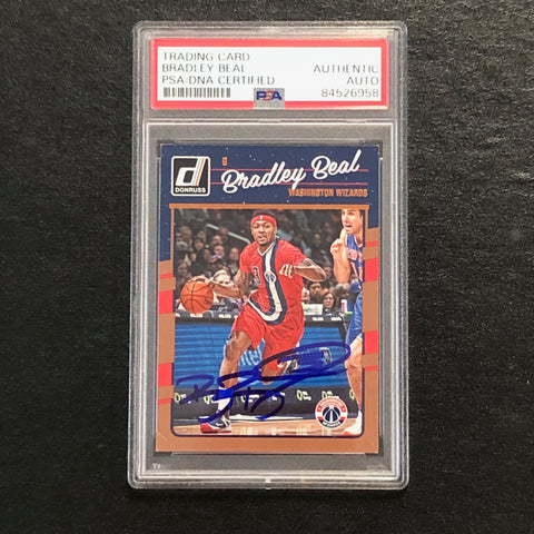 2016-17 Donruss Basketball #143 Bradley Beal Signed Card AUTO PSA Slabbed Wizards