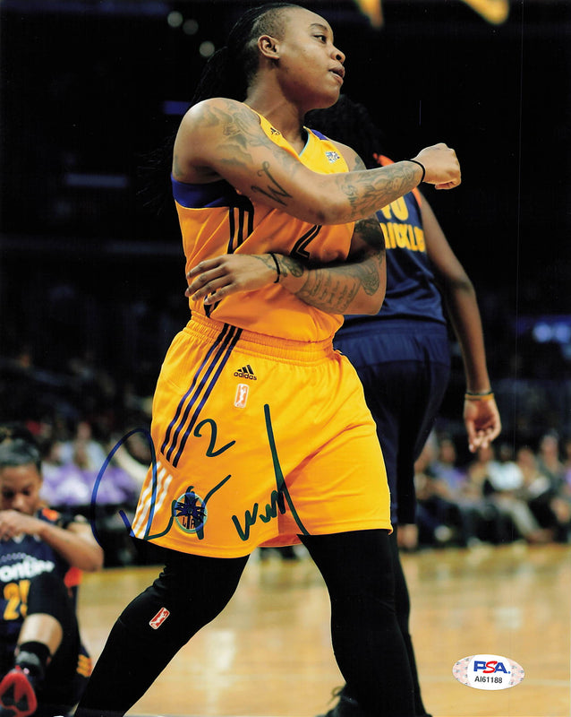 RIQUNA WILLIAMS signed 8x10 photo PSA/DNA Las Vegas Aces Autographed