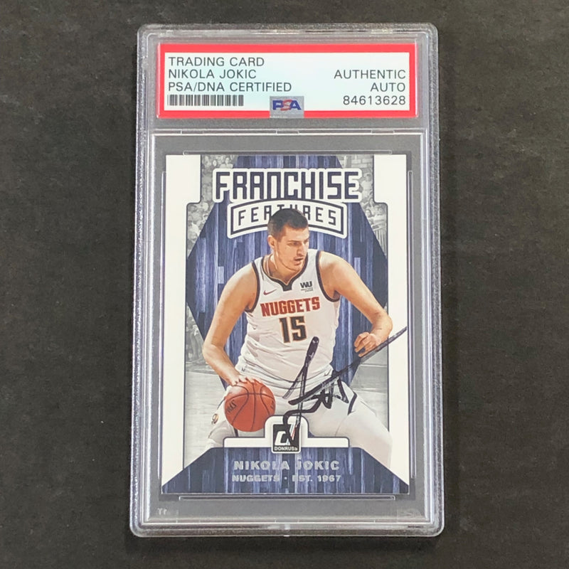2019-20 Donruss Franchise Features #21 Nikola Jokic Signed AUTO PSA Slabbed Nuggets