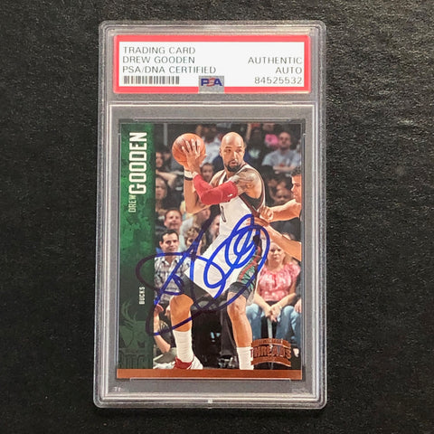 2012-13 Panini Threads #85 Drew Gooden Signed Card AUTO PSA/DNA Slabbed Bucks