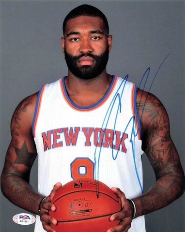 KYLE O'QUINN signed 8x10 photo PSA/DNA New York Knicks Autographed