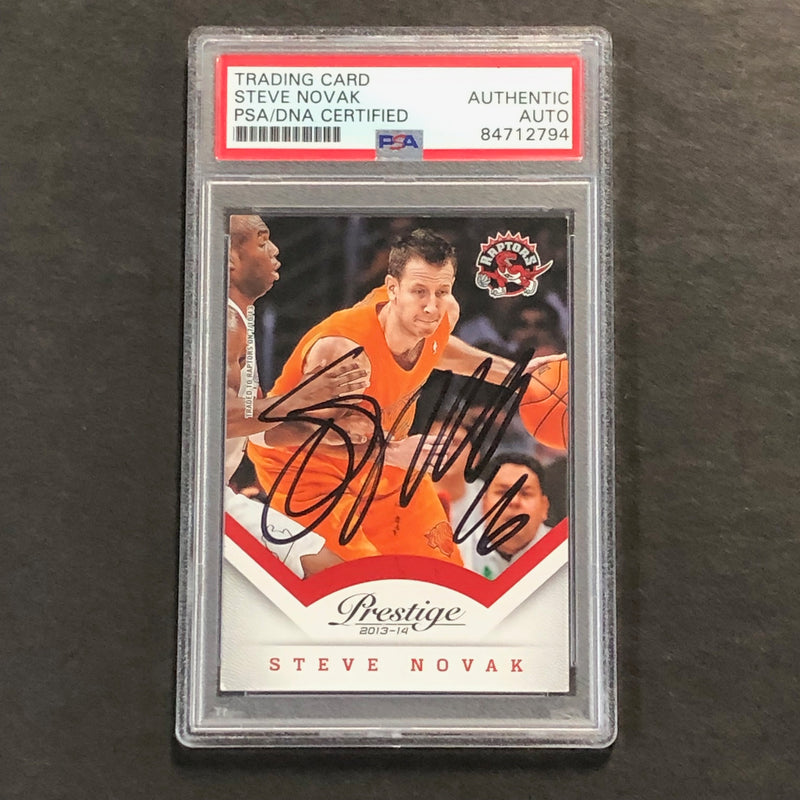 2013-14 Panini Prestige #142 Steve Novak Signed Card AUTO PSA Slabbed Raptors