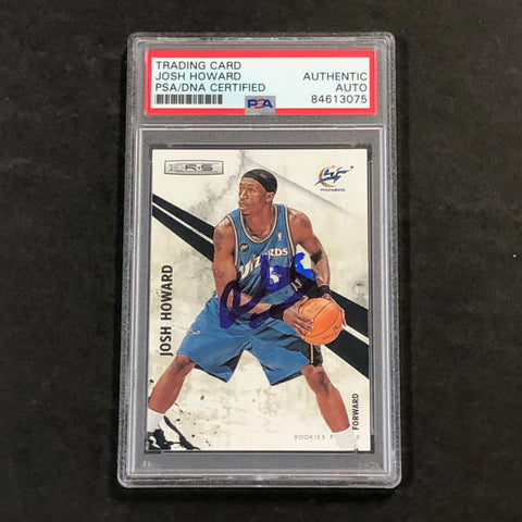 2010-11 Panini Rookies & Stars #46 Josh Howard Signed Card AUTO PSA/DNA Slabbed Wizards