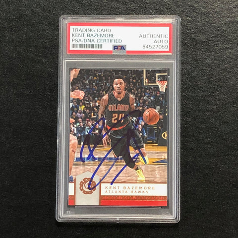 2016 Panini Excalibur #5 Kent Bazemore Signed Card AUTO PSA Slabbed Hawks